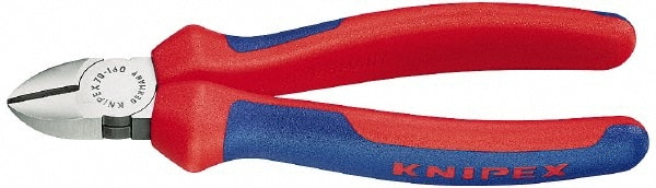 Knipex 7002180 7" OAL, 1/8" Capacity, 1" Jaw Length x 1" Jaw Width, Diagonal Cutter Pliers 