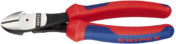 Knipex 7402200 8" OAL, 1/8" Capacity, 1" Jaw Length x 1" Jaw Width, Diagonal Cutter Pliers 