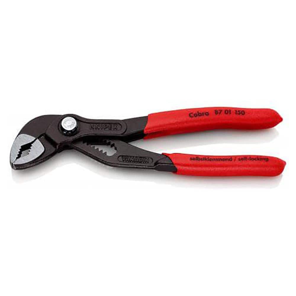 Knipex 87 01 150 Tongue & Groove Plier: 1-1/4" Cutting Capacity, Self-Gripping Jaw 