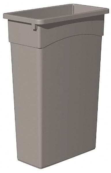 23 Gal Rectangle Gray Trash Can