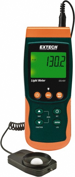 Photometer Extech Extech - AA Batteries, 200 to 10,000 FC, LCD Display, Silicone ...