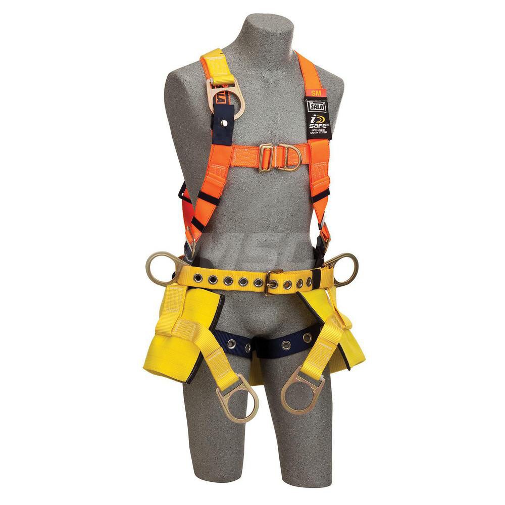 Fall Protection Harnesses: 420 Lb, Vest Style, Size Large, For Climbing & Positioning, Polyester, Back Front Shoulder & Side