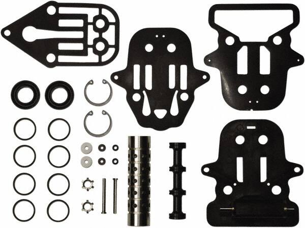 Diaphragm Pump Air Section Repair Kit: Includes Bumper, Gasket, O-Rings, Pilot Valve Body, Plunger Actuator, Plunger Bushing, Retainer Ring, Shaft Seal & Sleeve & Spool Set, Use with S05 Non-Metallic