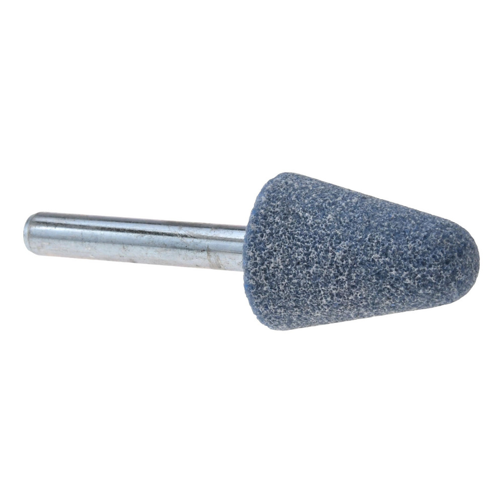 Mounted Point: 1-1/8" Thick, 1/4" Shank Dia, A5, 60 Grit, Medium