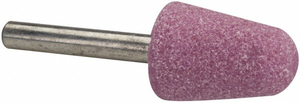 Mounted Point: 1-1/8" Thick, 1/4" Shank Dia, A5, 60 Grit, Medium