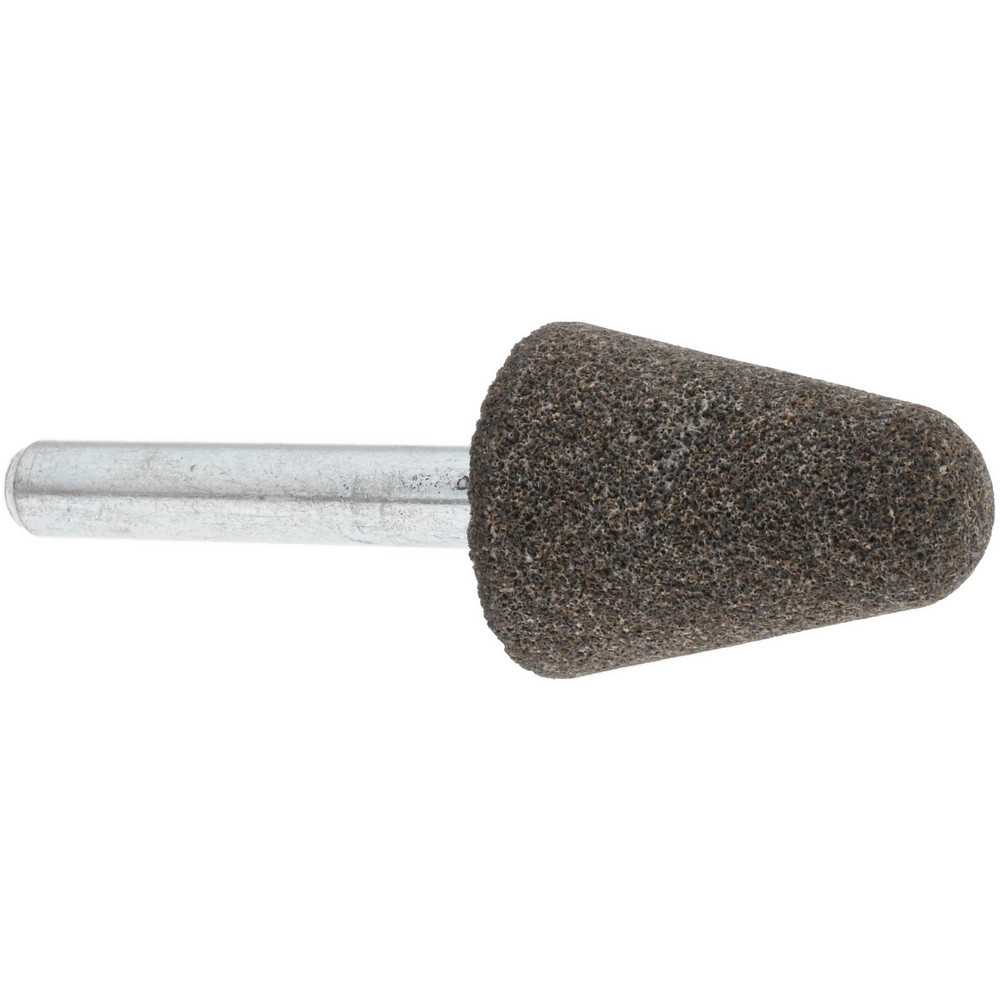 Mounted Point: 1-1/8" Thick, 1/4" Shank Dia, A5, 60 Grit, Medium