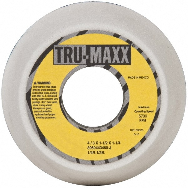 Tru-Maxx 66253269562 Tool & Cutting Grinding Wheel: 4" Dia, 60 Grit, J Hardness, Type 11 Image