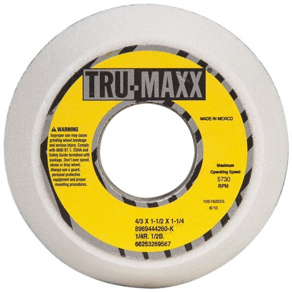 Tru-Maxx 66253269567 Tool & Cutting Grinding Wheel: 4" Dia, 60 Grit, K Hardness, Type 11 Image