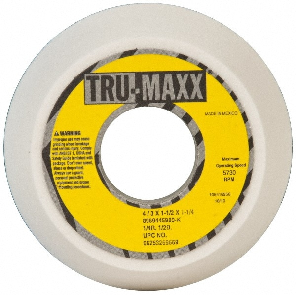 Tru-Maxx 66253269569 Tool & Cutting Grinding Wheel: 4" Dia, 80 Grit, K Hardness, Type 11 Image