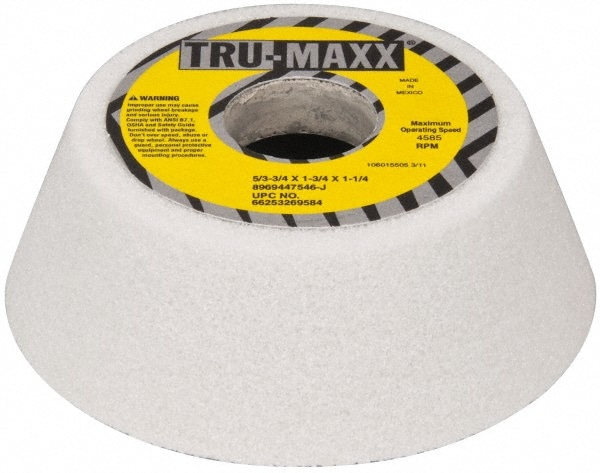 Tru-Maxx 66253269584 Tool & Cutting Grinding Wheel: 5" Dia, 46 Grit, J Hardness, Type 11 Image