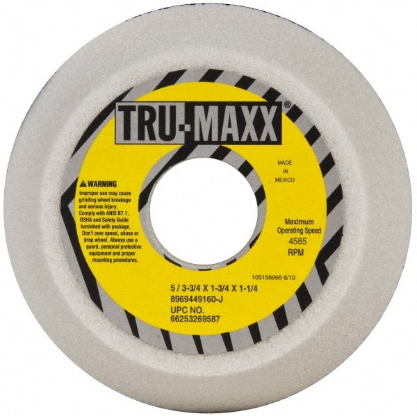 Tru-Maxx 66253269587 Tool & Cutting Grinding Wheel: 5" Dia, 60 Grit, J Hardness, Type 11 Image