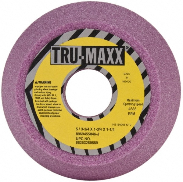 Tru-Maxx 66253269589 Tool & Cutting Grinding Wheel: 5" Dia, 46 Grit, J Hardness, Type 11 Image