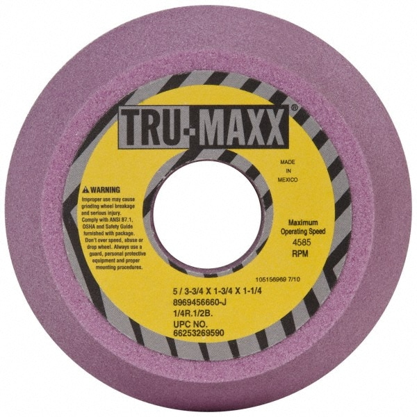 Tru-Maxx 66253269590 Tool & Cutting Grinding Wheel: 5" Dia, 60 Grit, J Hardness, Type 11 Image