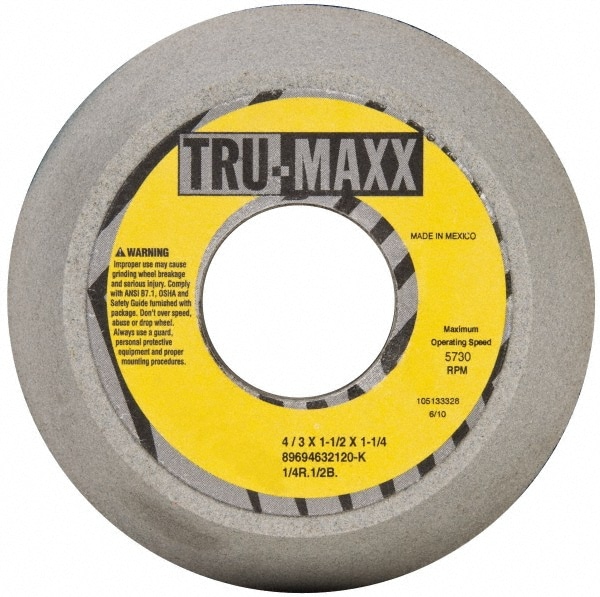 Tru-Maxx 66253269779 Tool & Cutting Grinding Wheel: 4" Dia, 120 Grit, K Hardness, Type 11 Image