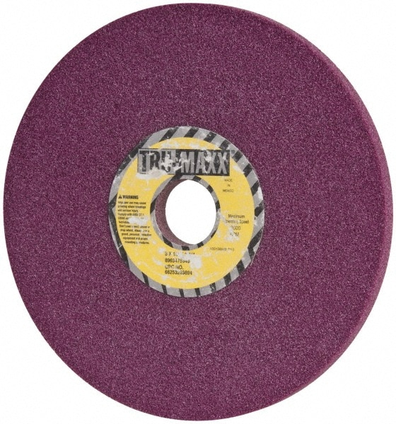 Tru-Maxx 66253269894 Surface Grinding Wheel: 8" Dia, 1/2" Thick, 1-1/4" Hole, 46 Grit, J Hardness Image