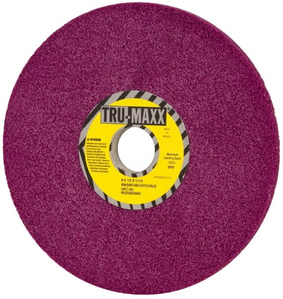 Tru-Maxx 66253269900 Surface Grinding Wheel: 8" Dia, 1/2" Thick, 1-1/4" Hole, 60 Grit, G Hardness Image