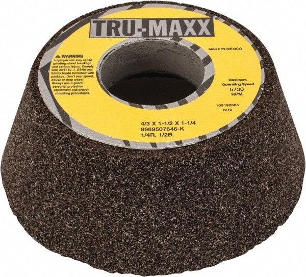 Tru-Maxx 66253269573 Tool & Cutting Grinding Wheel: 4" Dia, 46 Grit, K Hardness, Type 11 Image