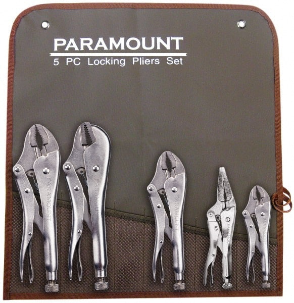 Paramont Plier Set: 5 PC, Locking Pliers MPN:PAR-5ASI