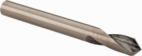 90° 2-1/2" OAL 2-Flute Solid Carbide Spotting Drill
