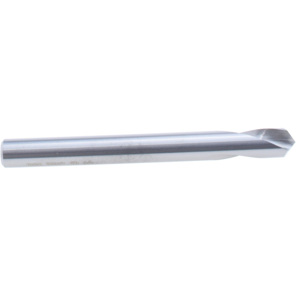 Spotting Drill: 1/4" Dia, 120 ° Point, 2-1/2" OAL, Solid Carbide