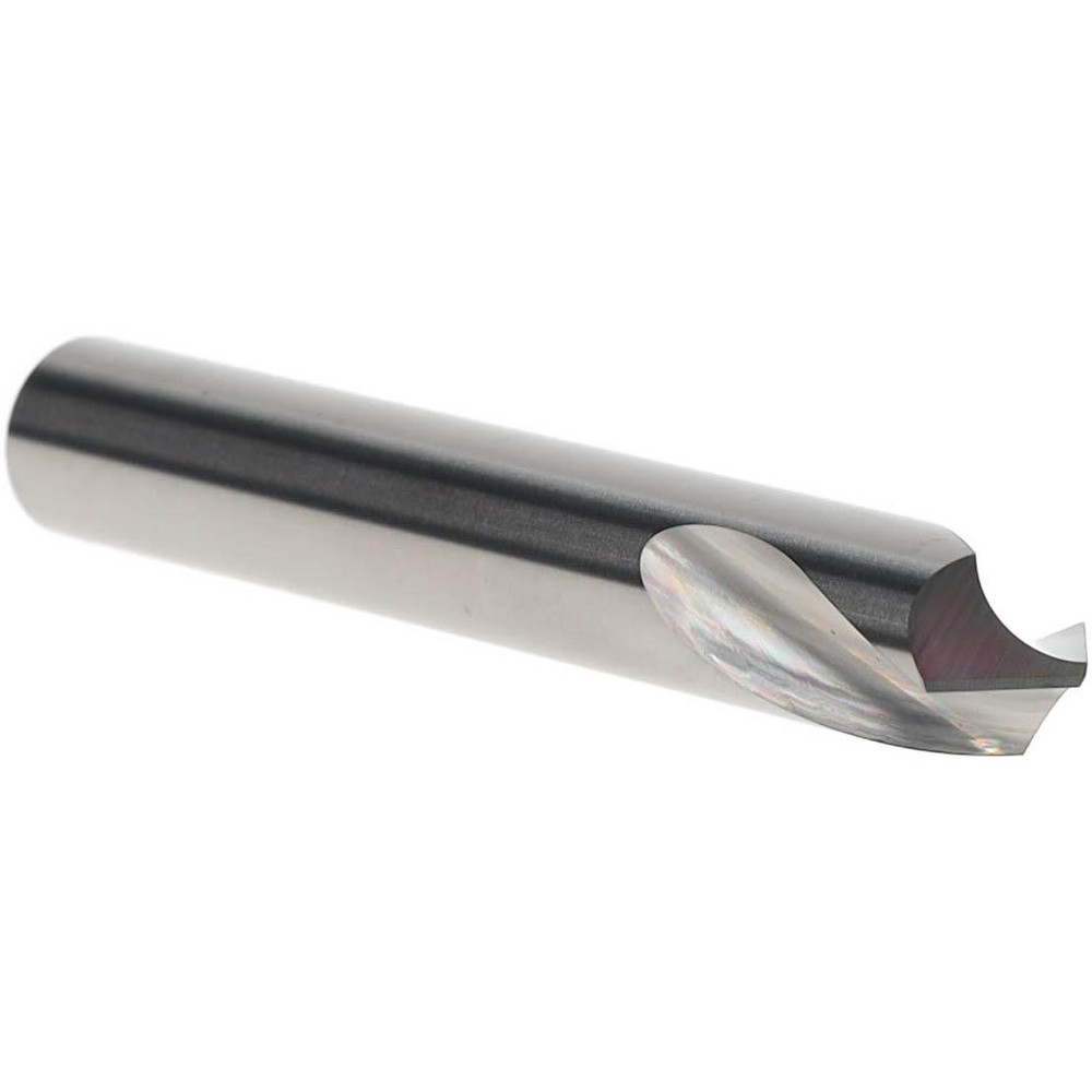 Spotting Drill: 0.4375" Dia, 90 ° Point, 3" OAL, Solid Carbide