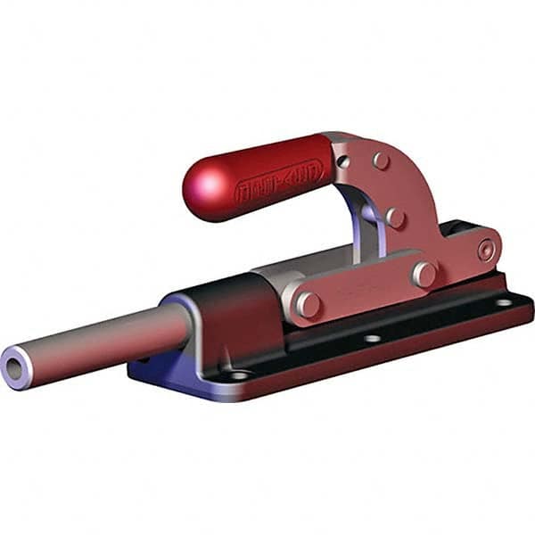 De-Sta-Co 640-MR Standard Straight Line Action Clamp: 7508.62 lb Load Capacity, 4" Plunger Travel, Flanged Base, Carbon Steel 