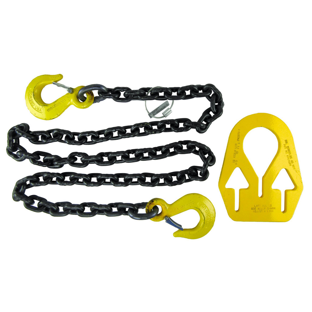 Lift-All - Chain Sling: Control Plate & Grab Hook, 14' Long, 12000 lb ...