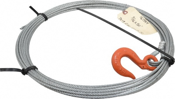 3/16" Diameter x 50' Length Winch Cable