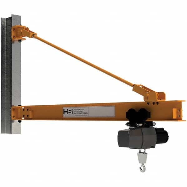 Handling Systems International 311-2-16 Jib Crane: Wall Mount, 2,000 lb Limit, 360 ° Rotation 