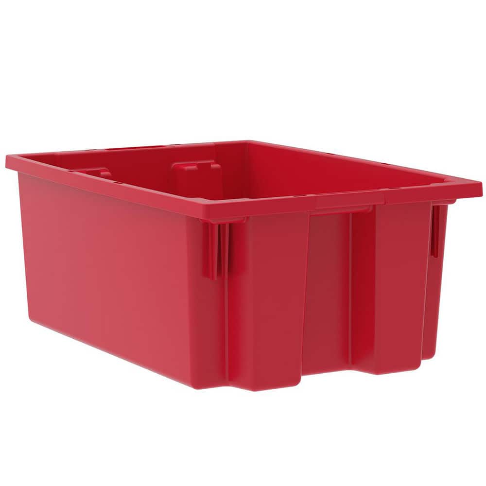 AKRO-MILS 35200 RED Polyethylene Storage Tote: 55 lb Capacity 