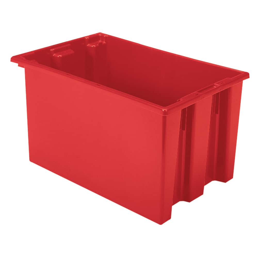 AKRO-MILS 35240 RED Polyethylene Storage Tote: 75 lb Capacity 