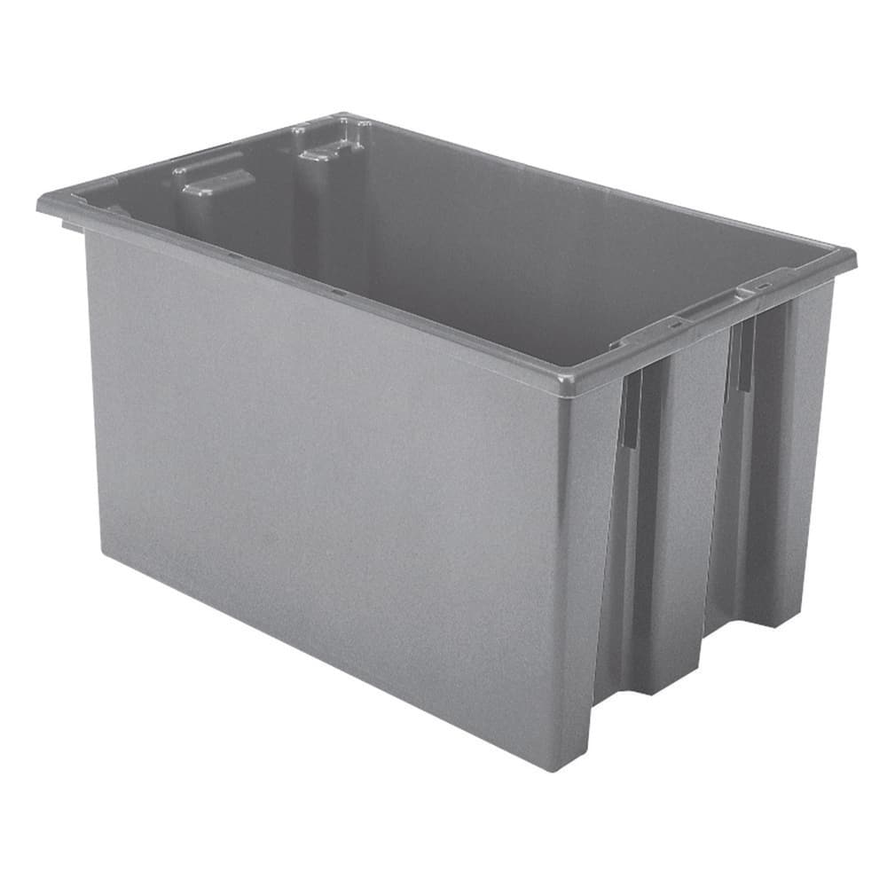 AKRO-MILS 35240 GREY Polyethylene Storage Tote: 75 lb Capacity 