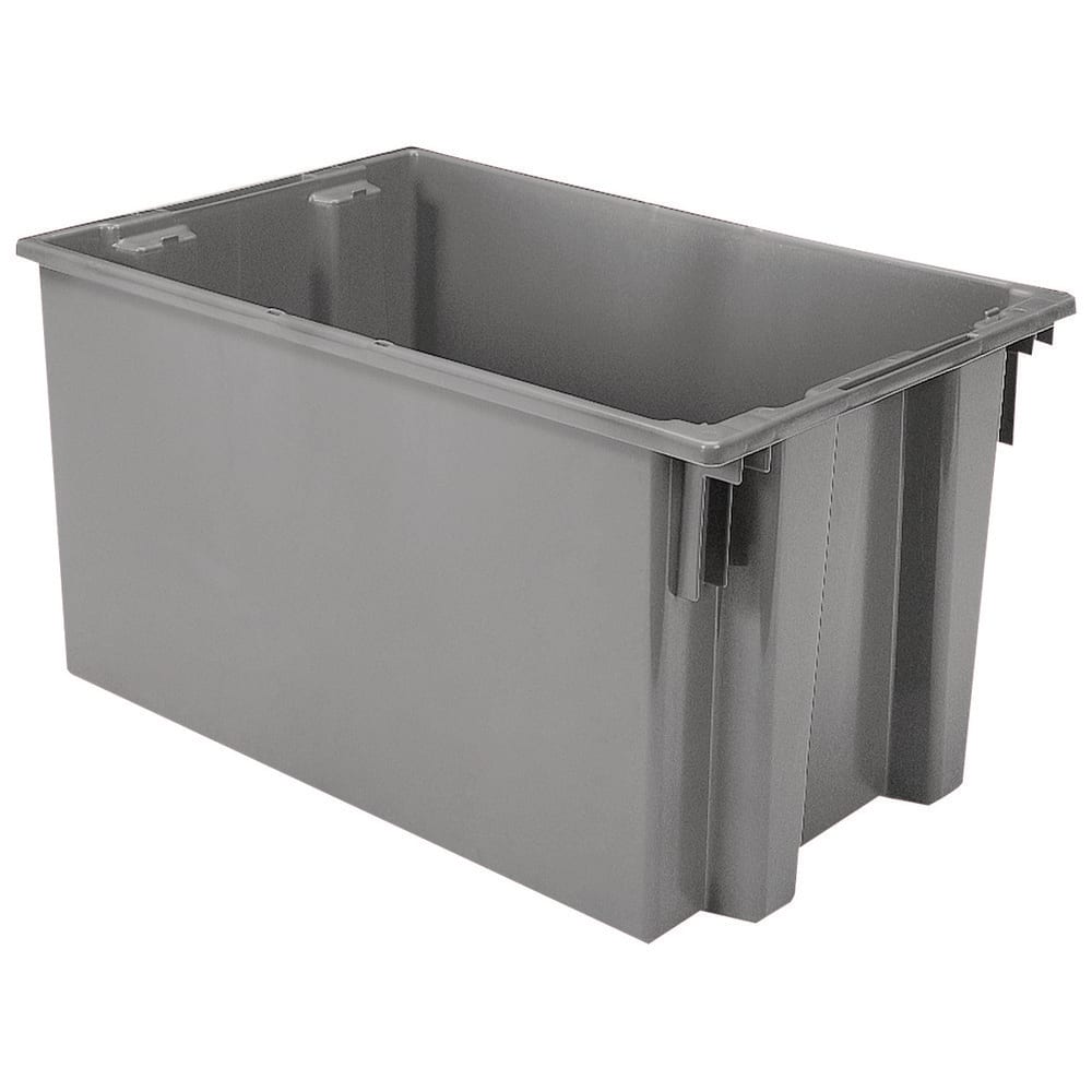 AKRO-MILS 35300 GREY Polyethylene Storage Tote: 100 lb Capacity 