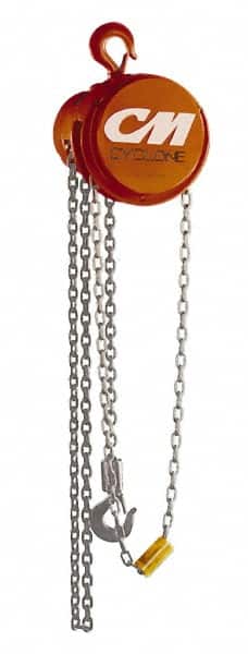 CM 4628 Manual Hand Chain Hoist: 4 Ton Working Load Limit, 10 Max Lift 