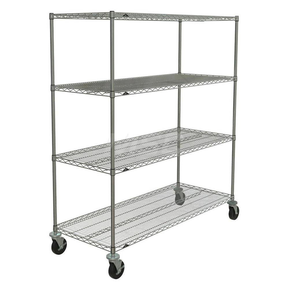 Metro Mobile Unit Wire Shelving 600 lb Shelf Capacity, 4 Shelves