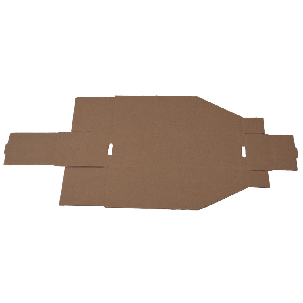 Cardboard Hopper Shelf Bin: White - White, Corrugated Cardboard