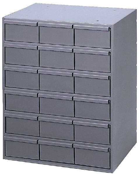 Metal 18 Bin Storage Drawer Cabinet Steel Parts Nuts Bolts Fasteners Screws Tool 