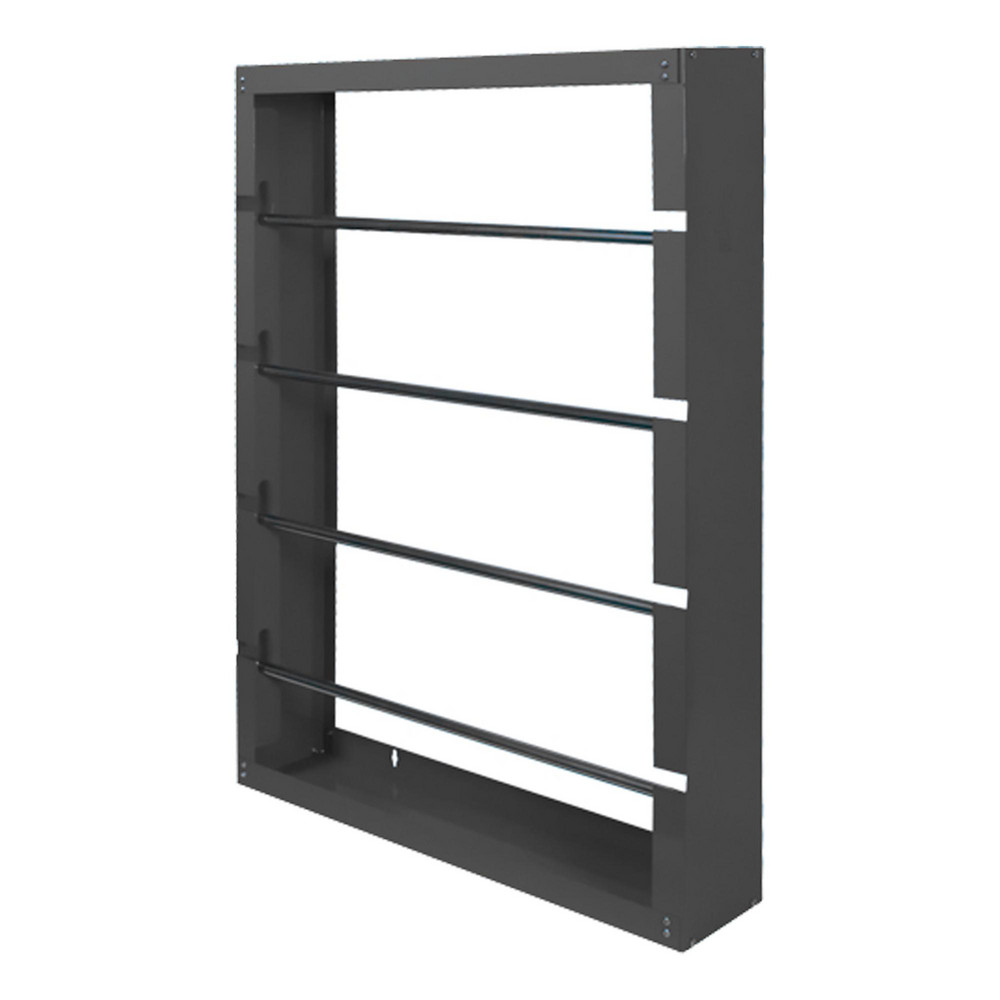 Wire Spool Rack: 4 Levels - 26-1/8" Wide, 37-1/8" High, Gray