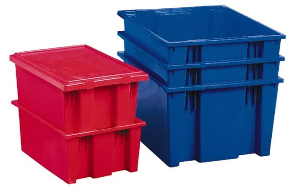AKRO-MILS 35230 RED Polyethylene Storage Tote: 90 lb Capacity 