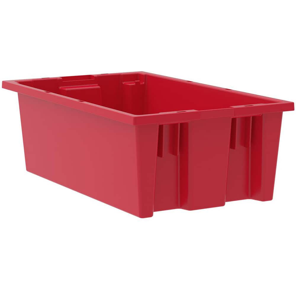 AKRO-MILS 35180 RED Polyethylene Storage Tote: 45 lb Capacity 
