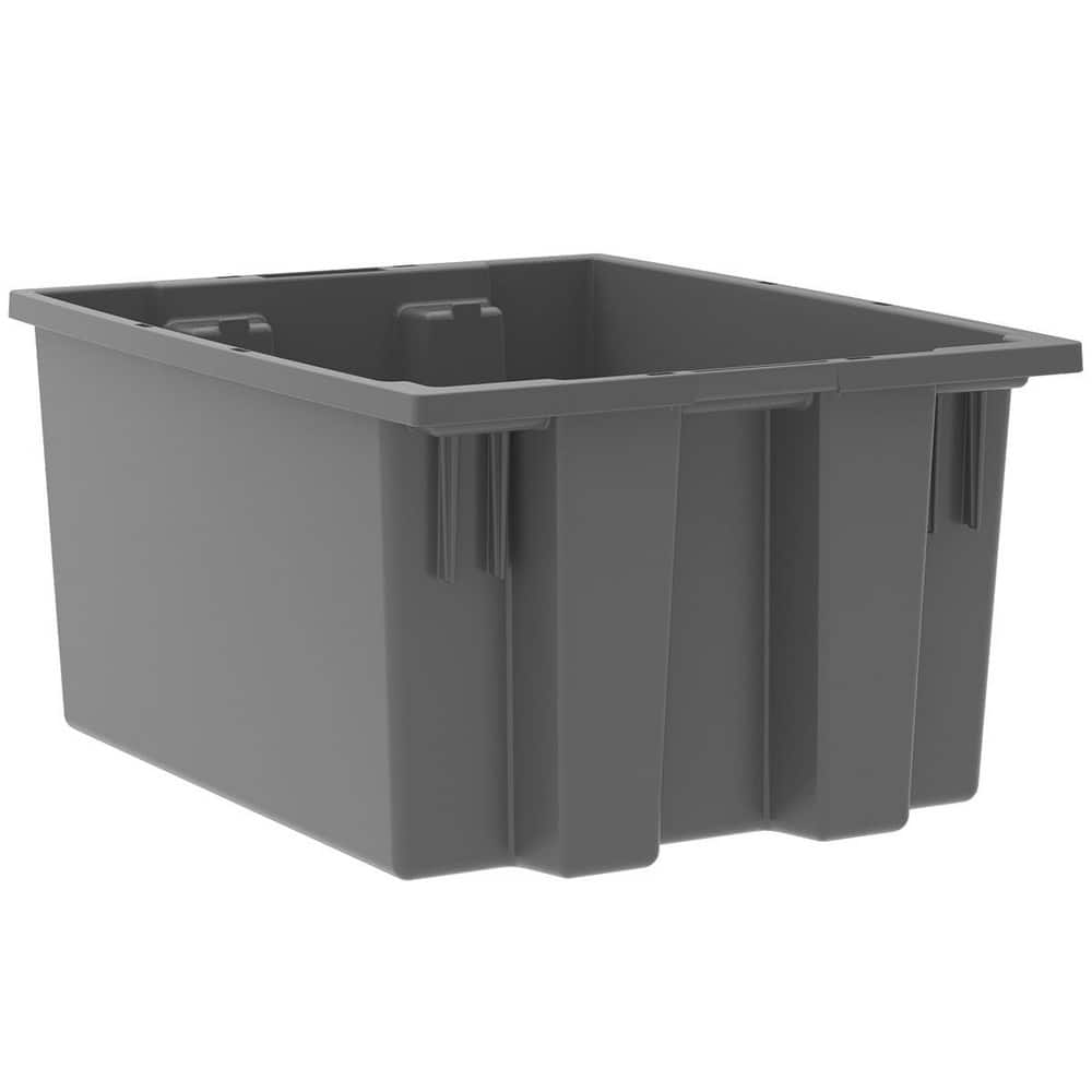 AKRO-MILS 35190 GREY Polyethylene Storage Tote: 65 lb Capacity 