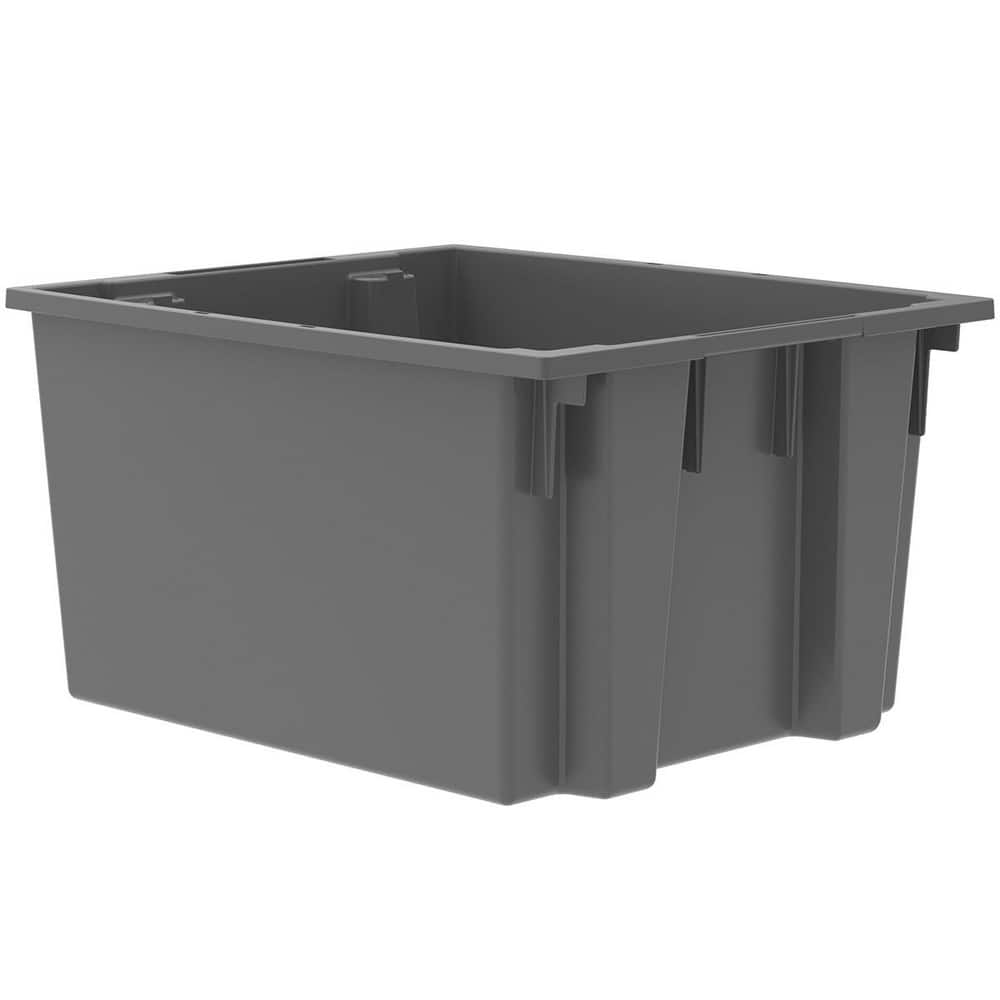 AKRO-MILS 35230 GREY Polyethylene Storage Tote: 90 lb Capacity 