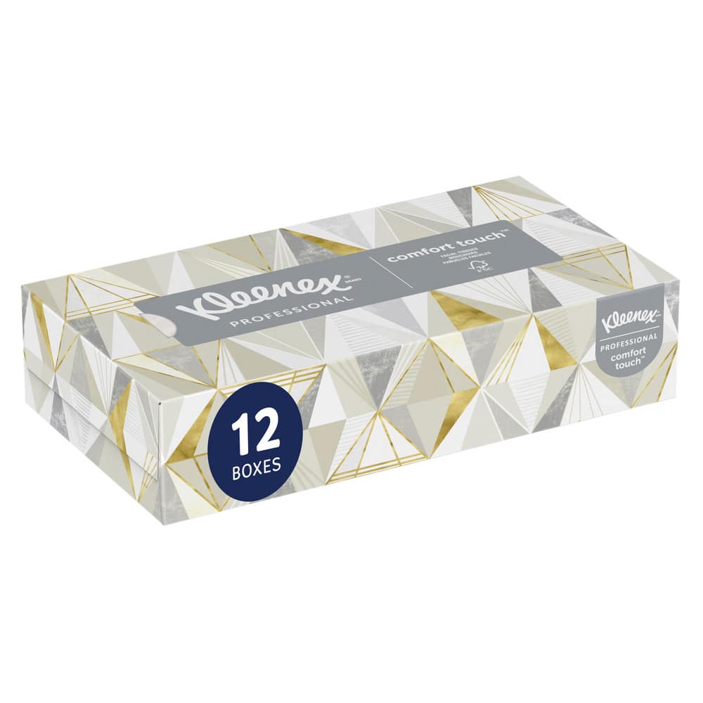 Kleenex Professional Facial Tissue for Business (03076), Flat Tissue Boxes