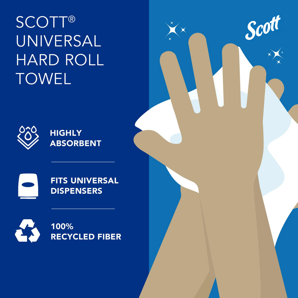 Scott Handtuchrolle Essential 350m, 1-lagig, Airflex™, Weiß, 6 Rollen