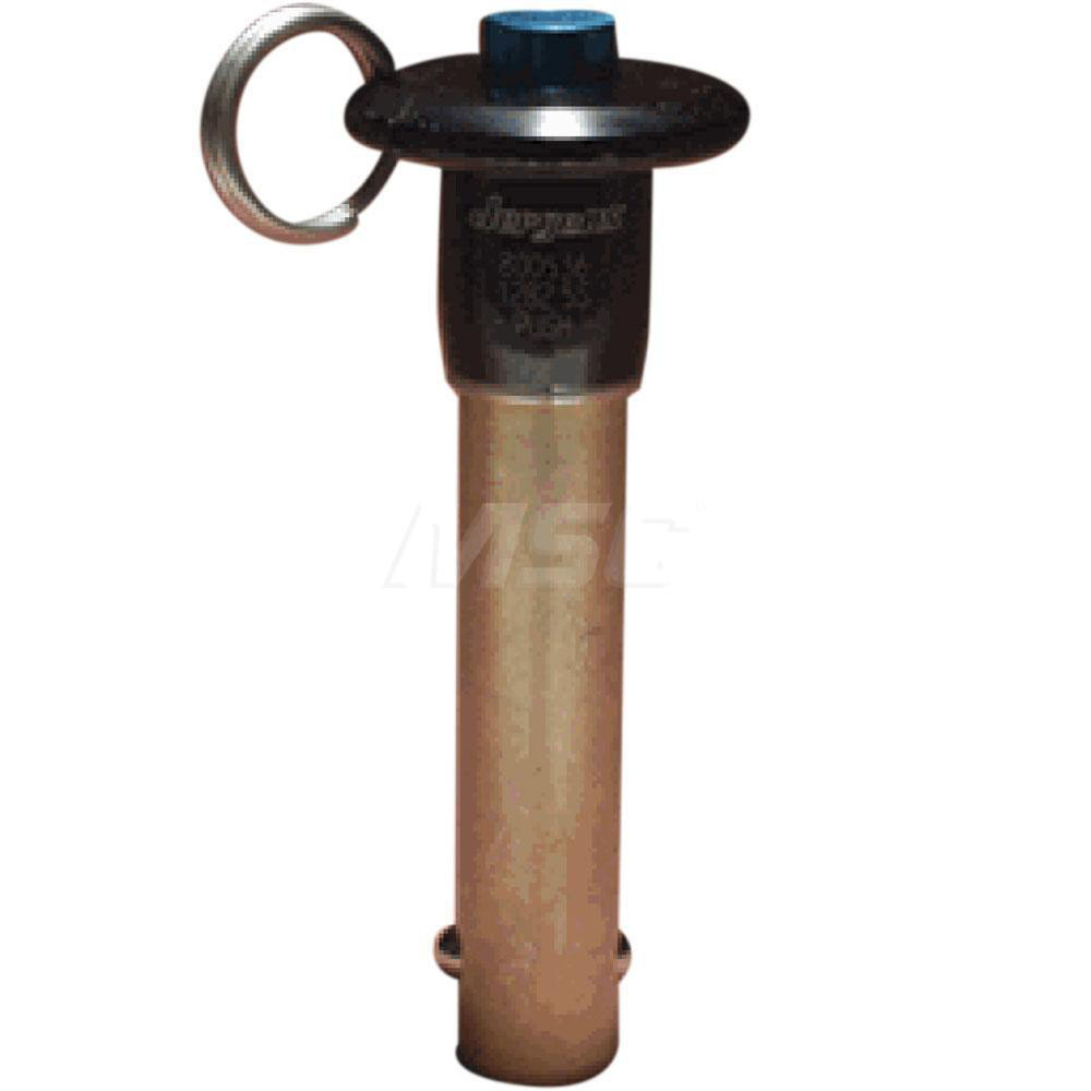 Jergens PushButton QuickRelease Pin Button Handle, 1/4" Pin Dia, 1