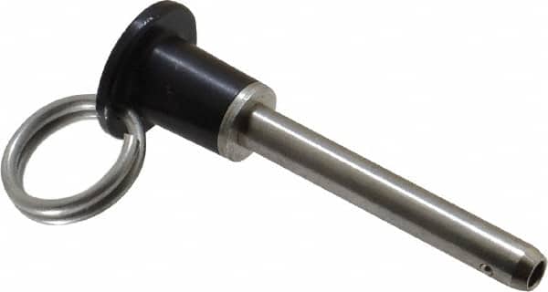 Jergens 800620 Push-Button Quick-Release Pin: Button Handle, 1/4" Pin Dia, 1-1/2" Usable Length 