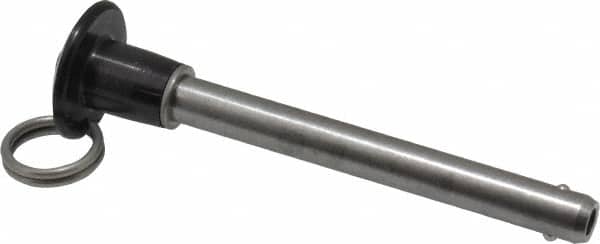Jergens 800657 Push-Button Quick-Release Pin: Button Handle, 3/8" Pin Dia, 3" Usable Length 