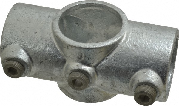 Kee 26-8 1-1/2" Pipe, Two Socket Cross, Malleable Iron Cross Pipe Rail Fitting Image