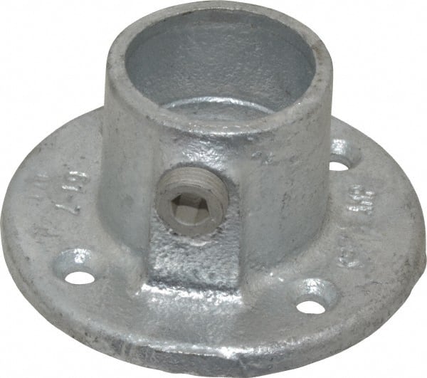 Kee 61-7 1-1/4" Pipe, Medium Flange, Malleable Iron Flange Pipe Rail Fitting 
