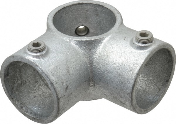 Kee 21-9 2" Pipe, 90° Two Socket Tee, Malleable Iron Tee Pipe Rail Fitting 